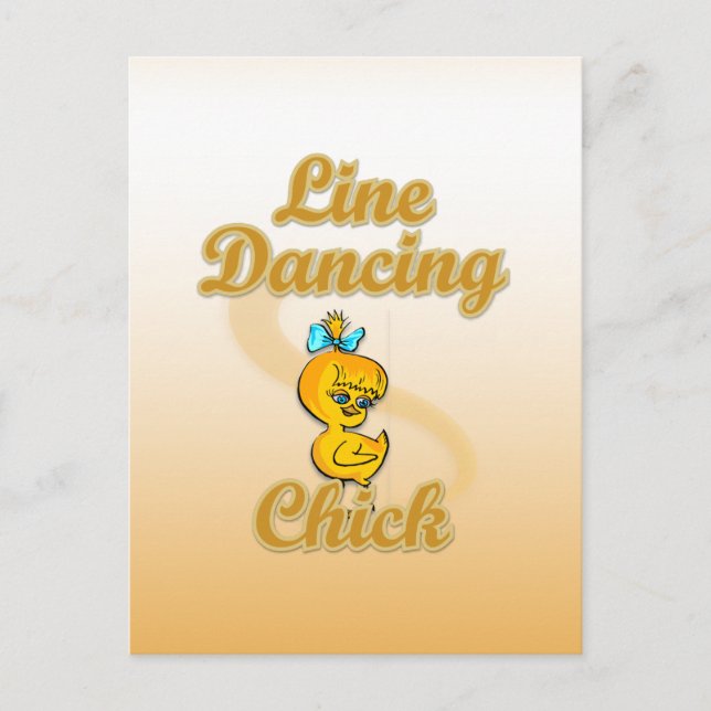 Line Dancing Chick Vykort (Framsida)