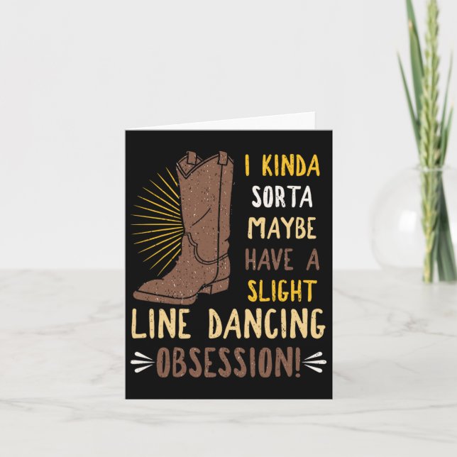 Line Dancing Choreographed Group Dancer Teac Kort (Framsida)