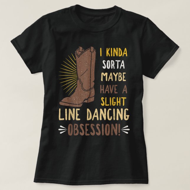 Line Dancing Choreographed Group Dancer Teac T Shirt (Design framsida)