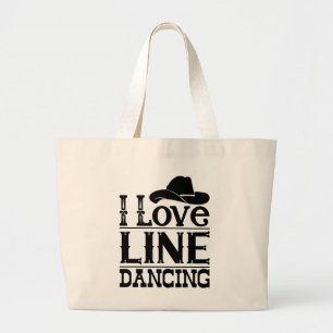 Line Dancing Cowboy Boots Cowgirl Land Music Jumbo Tygkasse
