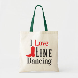 Line Dancing Cowboy Boots Cowgirl Land Music Tygkasse