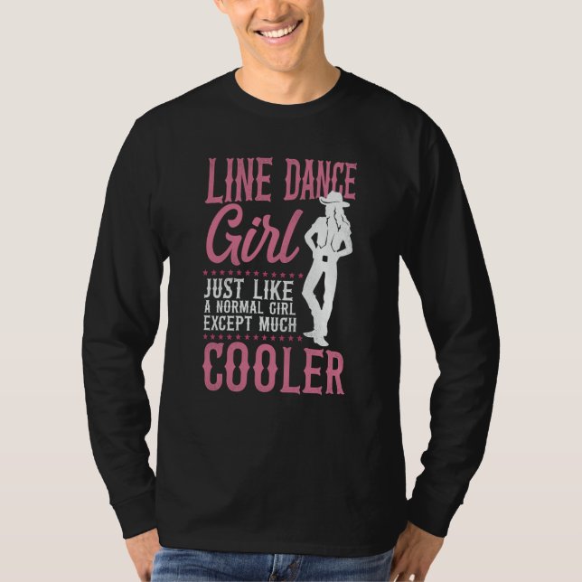 Line Dancing Dance Teacher Girl Line Dance Girl Ju T Shirt (Framsida)
