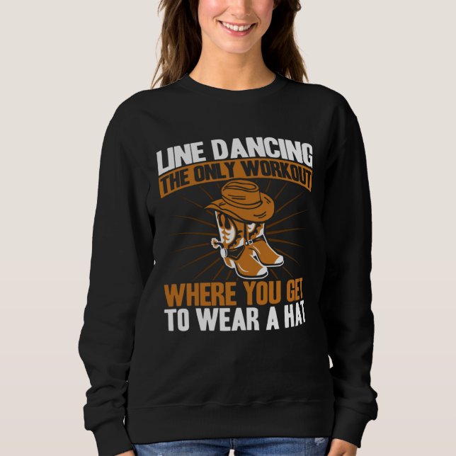 Line Dancing Dance Teacher Workout wear a hat T Shirt (Framsida)