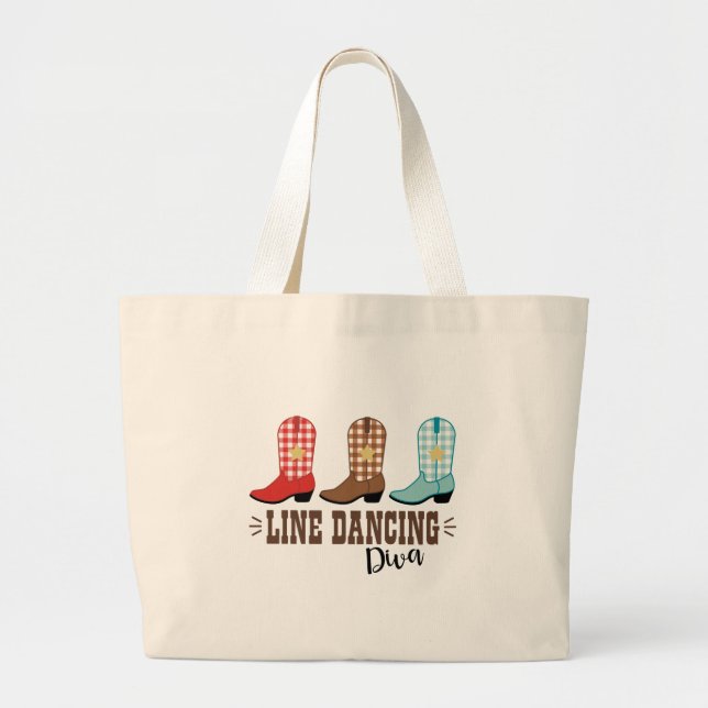 Line Dancing Diva Jumbo Tygkasse (Framsidan)