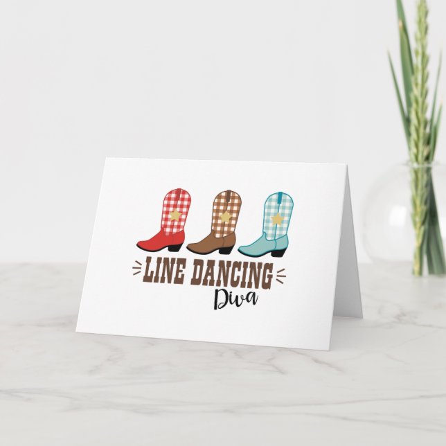 Line Dancing Diva Kort (Framsida)