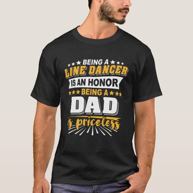 Line Dancing Father Line Dancer Line Dance T Shirt (Framsida)