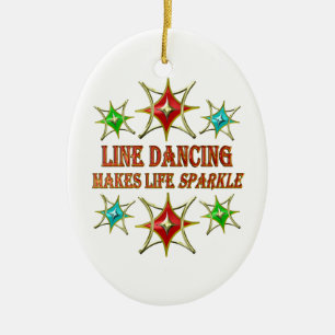 LINE DANCING FINARE STARS JULGRANSPRYDNAD KERAMIK