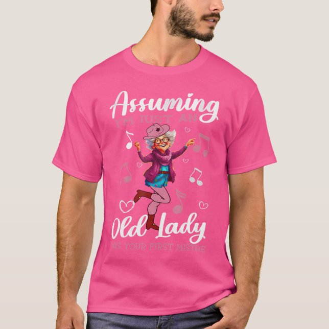 Line Dancing Funny Line Dance Grandma T Shirt (Framsida)