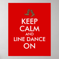 Line Dancing Gift Behålla Lugn Dancer CowboyBoots