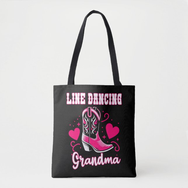 Line Dancing Grandma Gift Tygkasse (Framsida)