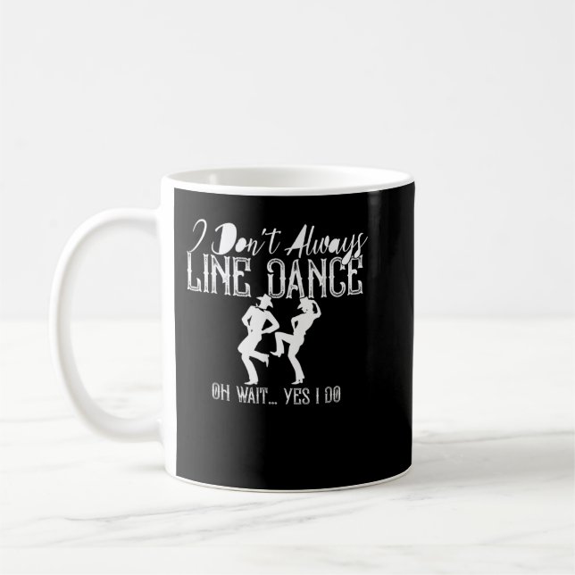 Line Dancing Group Dance Dancing Dancer Funny Coun Kaffemugg (Vänster)