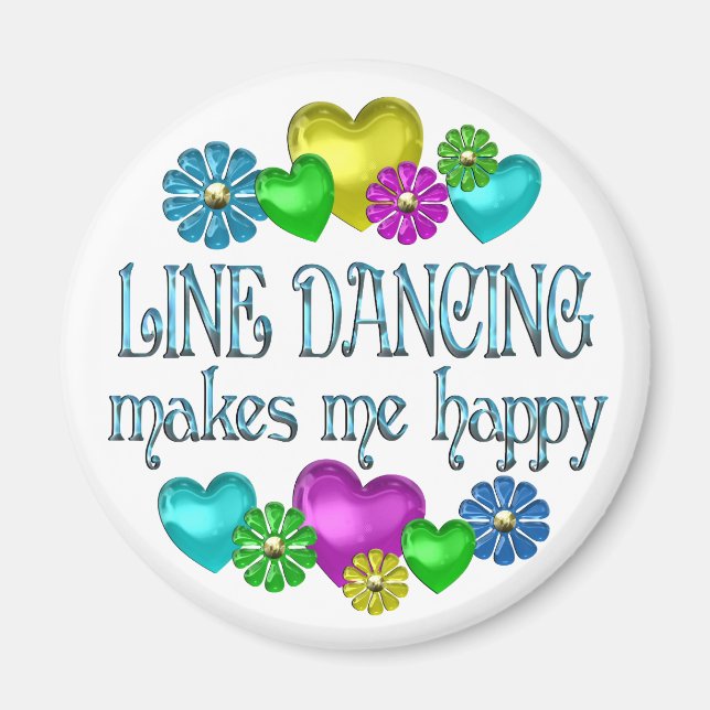 Line Dancing Happinness Magnet (Framsidan)
