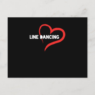 Line Dancing Heart Land Music Cowboy Cowgirl Gi Vykort