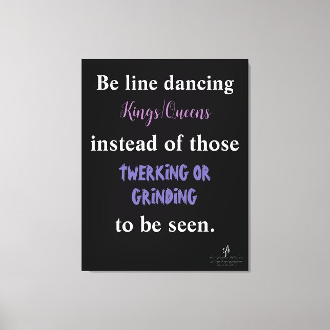 Line Dancing Kung/Queens I Canvastryck (Framsida)