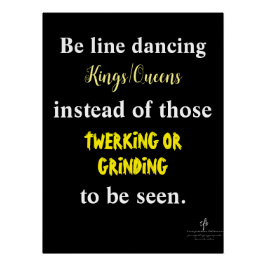 Line Dancing Kung/Queens III Perfect Poster