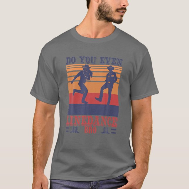 Line Dancing Land Western Music Älskare Line Danc T Shirt (Framsida)