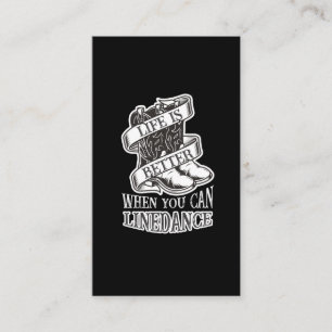Line Dancing Life Funny Land Line Dancer Boots Visitkort