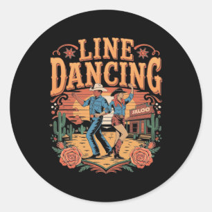 Line Dancing Line Dance Team Runt Klistermärke