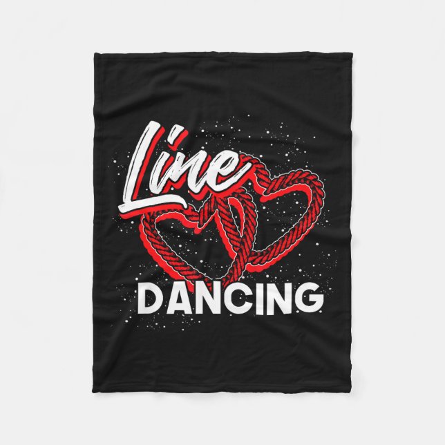 Line Dancing Lover Cowboy Valentines Day Gift Line Fleecefilt (Framsidan)