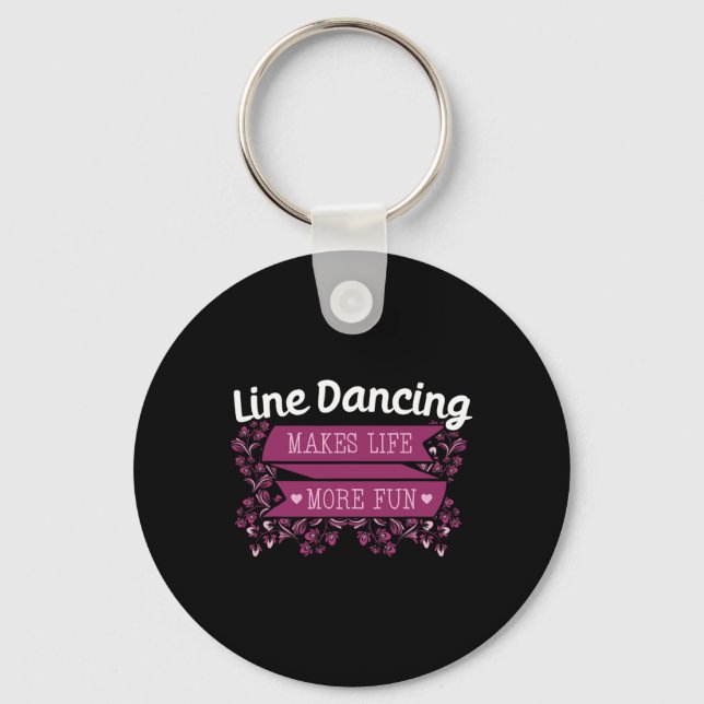 Line Dancing Performer Choreographed Group Dance T Nyckelring (Framsida)