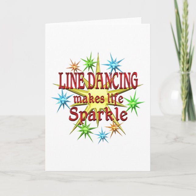 Line Dancing Sparkles Kort (Framsida)