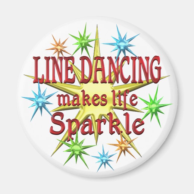 Line Dancing Sparkles Magnet (Framsidan)