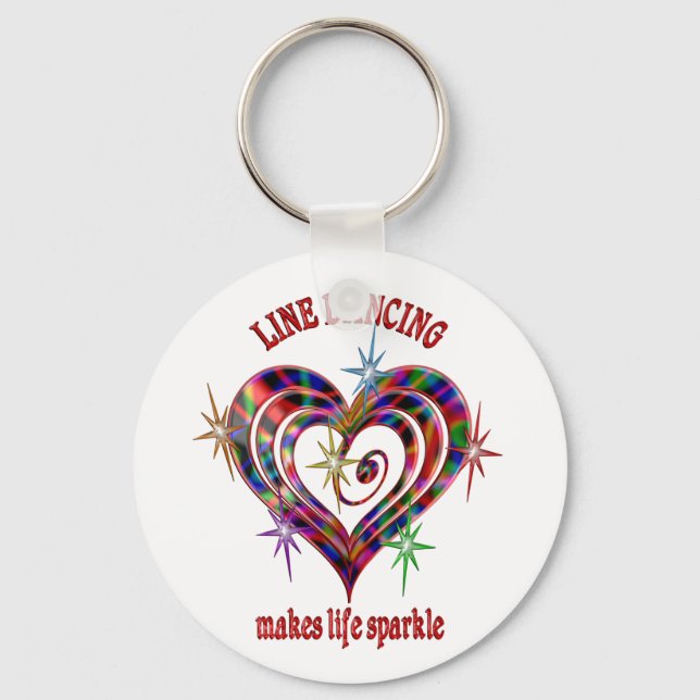 Line Dancing Sparkles Nyckelring (Framsida)