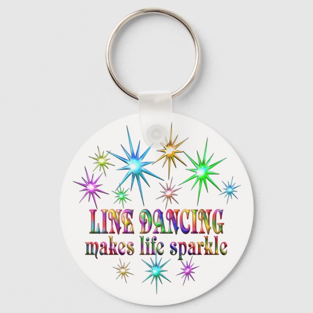 Line Dancing Sparkles Nyckelring (Framsida)