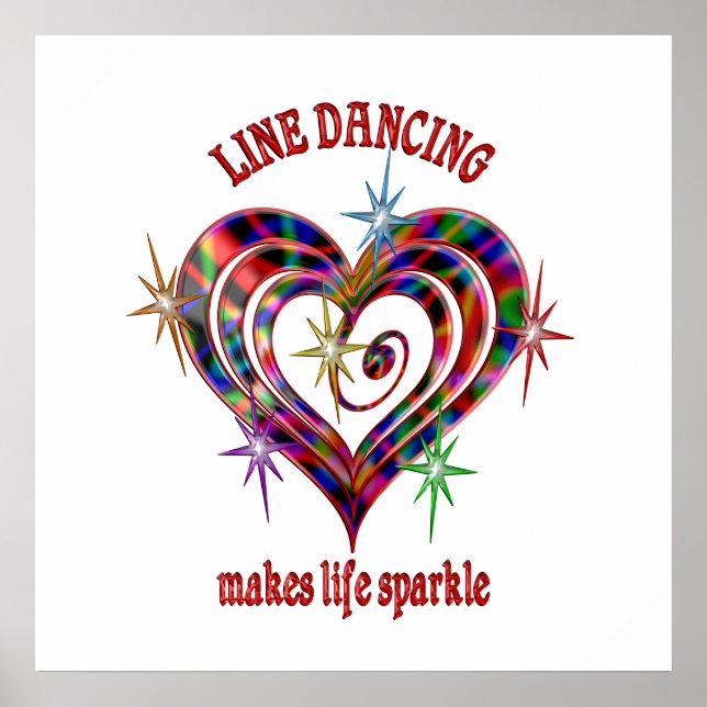 Line Dancing Sparkles Poster (Framsidan)