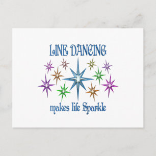 Line Dancing Sparkles Vykort