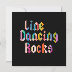 Line Dancing Sten Line Dance Land Boots Gift Inbjudningar