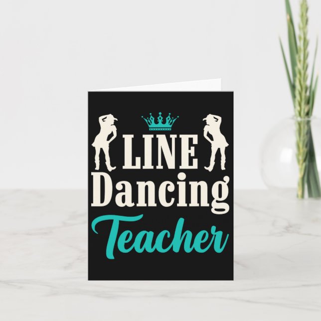 Line Dancing Teacher Kort (Framsida)