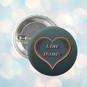 Line dans Kärlek Heart Knapp