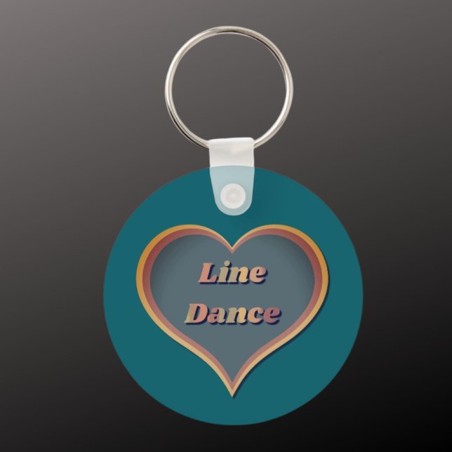Line dans Kärlek Heart Nyckelring (Skapare uppladdad)