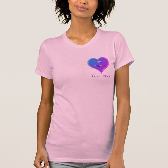 Line dans Kärlek Heart T Shirt (Framsida)