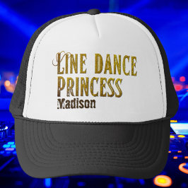 Line dansprincess guld namn keps