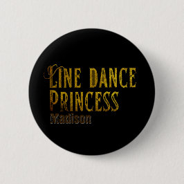 Line dansprincess guld namn knapp