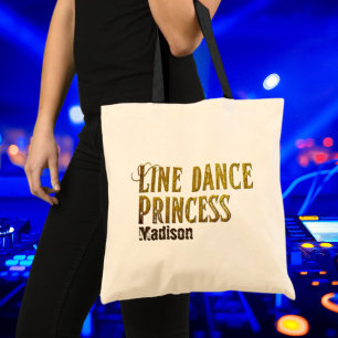 Line dansprincess guld namn tygkasse