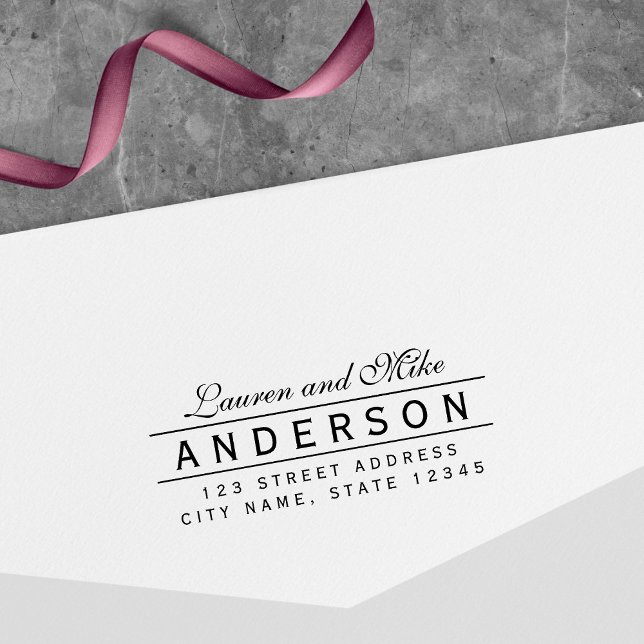 Line Elegant par Namn Returadress Självfärgande Stämpel (Skapare uppladdad)