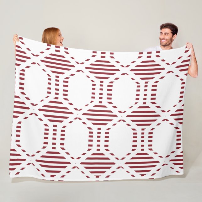 Line Hexagons Fleecefilt (På plats)