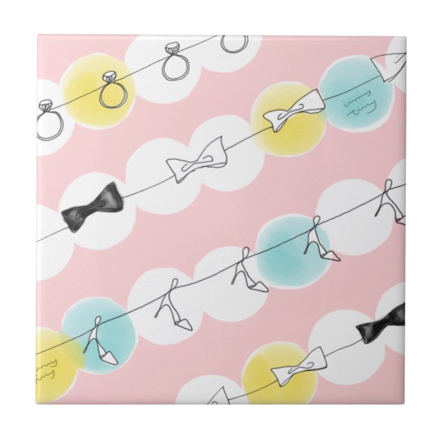 Line Line Ribbon Shoes Kakelplatta (Framsidan)