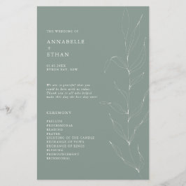 Line Teckning Sage Foliage Ceremony-programmet