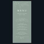 Line Teckning Sketch Foliage Sage Menu Meny<br><div class="desc">Designat för att koordinera med vår Line Art Foliage Collection, har det här anpassadet matchande menykort elegant teckning på bladsida löv med ett klassiskt teckensnitt på en sidas grönt färg bakgrund. Detta är en minimalistisk och elegant bröllop-svit. Om du vill göra en mer avancerad anpassning av den här designen, t.ex....</div>