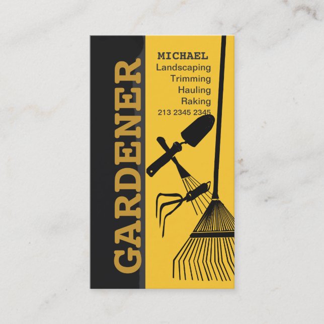 Line Up som landskap gräsmatta som arbeta i Visitkort (Framsida)