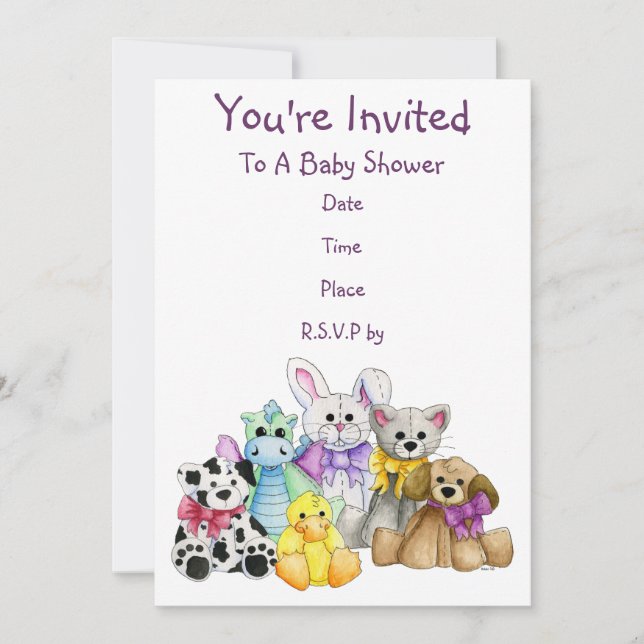 Line Upbaby showerinbjudan Inbjudningar (Framsida)