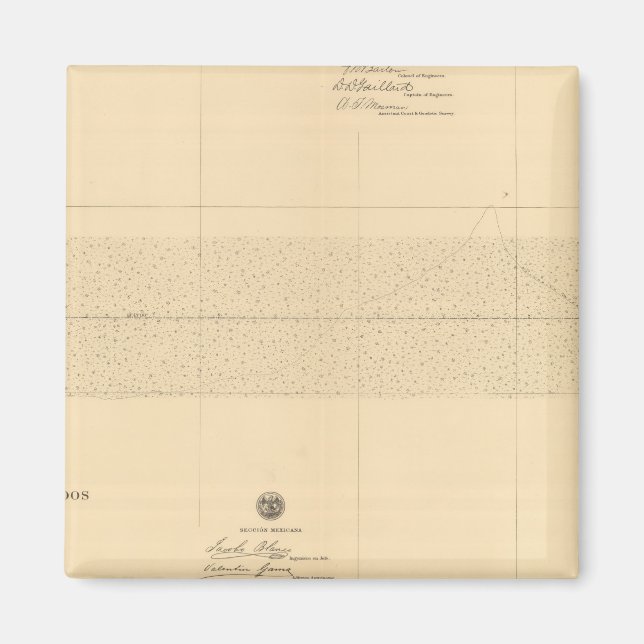 Linea Divisoria Entre Mexico 1 Magnet (Framsidan)