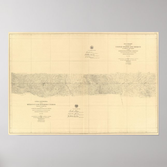 Linea Divisoria Entre Mexico 8 Poster (Framsidan)