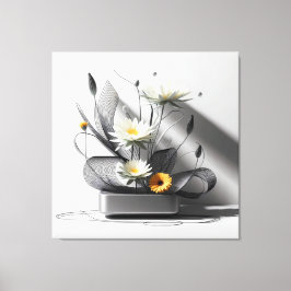 Linear Bloom in Metal Canvastryck