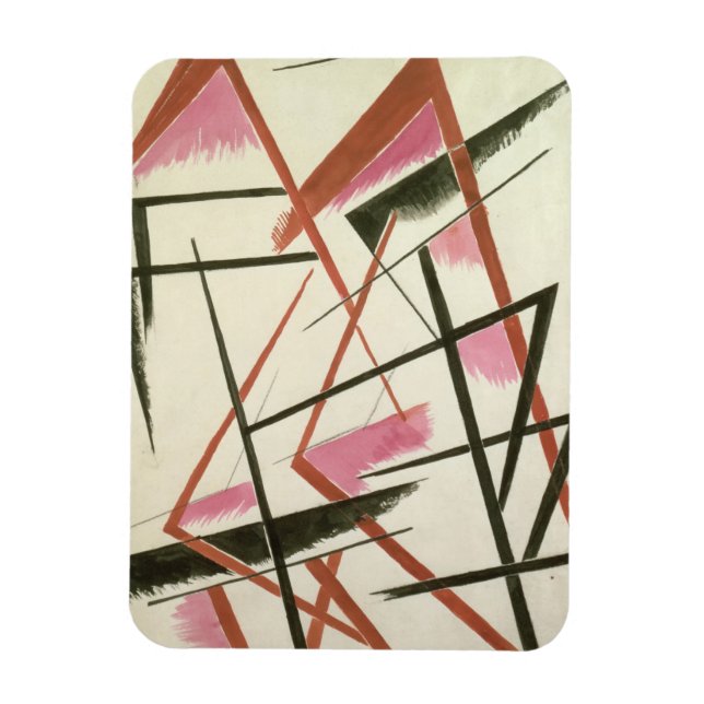 Linear Construction, c.1921 (gouache på pappra) Magnet (Vertikal)