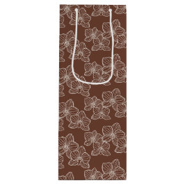 Linear Orchid | Botanical Floral Dark Rust